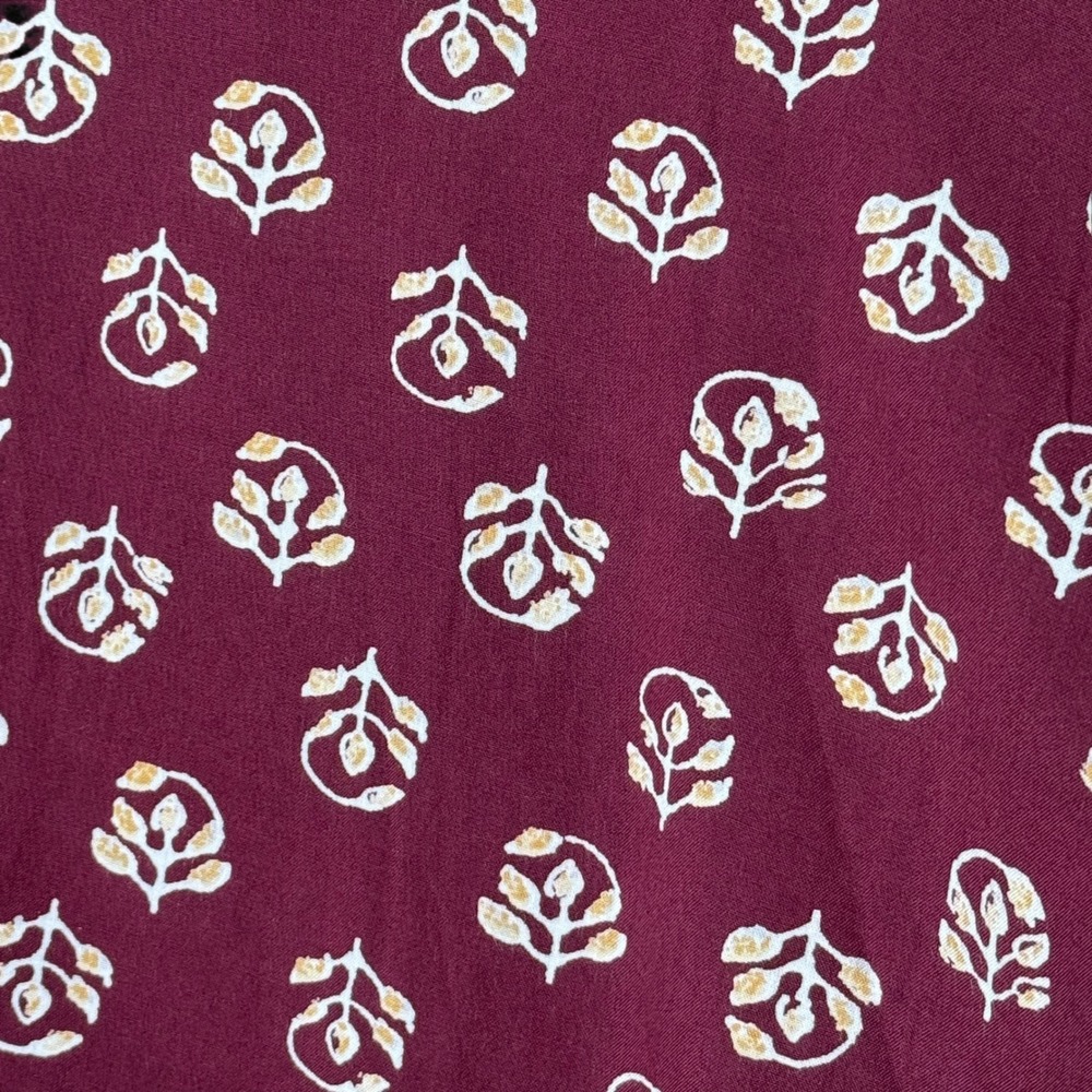 Old Navy Womens‎ XL Short Tunic Dress Floral Print Maroon Casual BOHO Festival - Picture 4 of 12